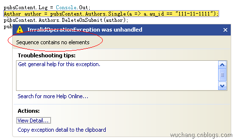 Linq to SQL Delete时遇到问题的解决方法