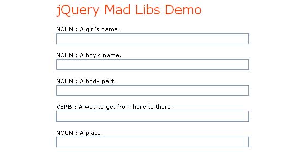 jQuery Games