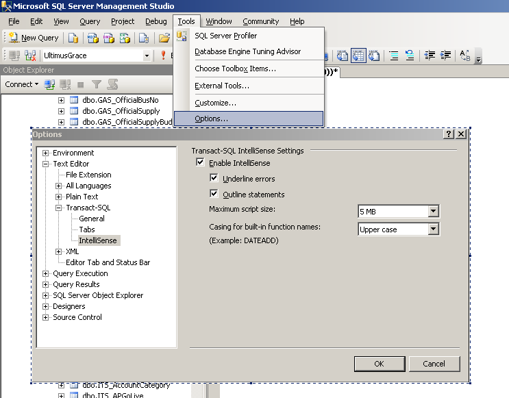 SQL Server 2008R2编写脚本时智能提示功能丢失的处理方法