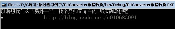 .NET C#中BitConverter.ToUInt16()和BitConverter.ToString()的简单使用